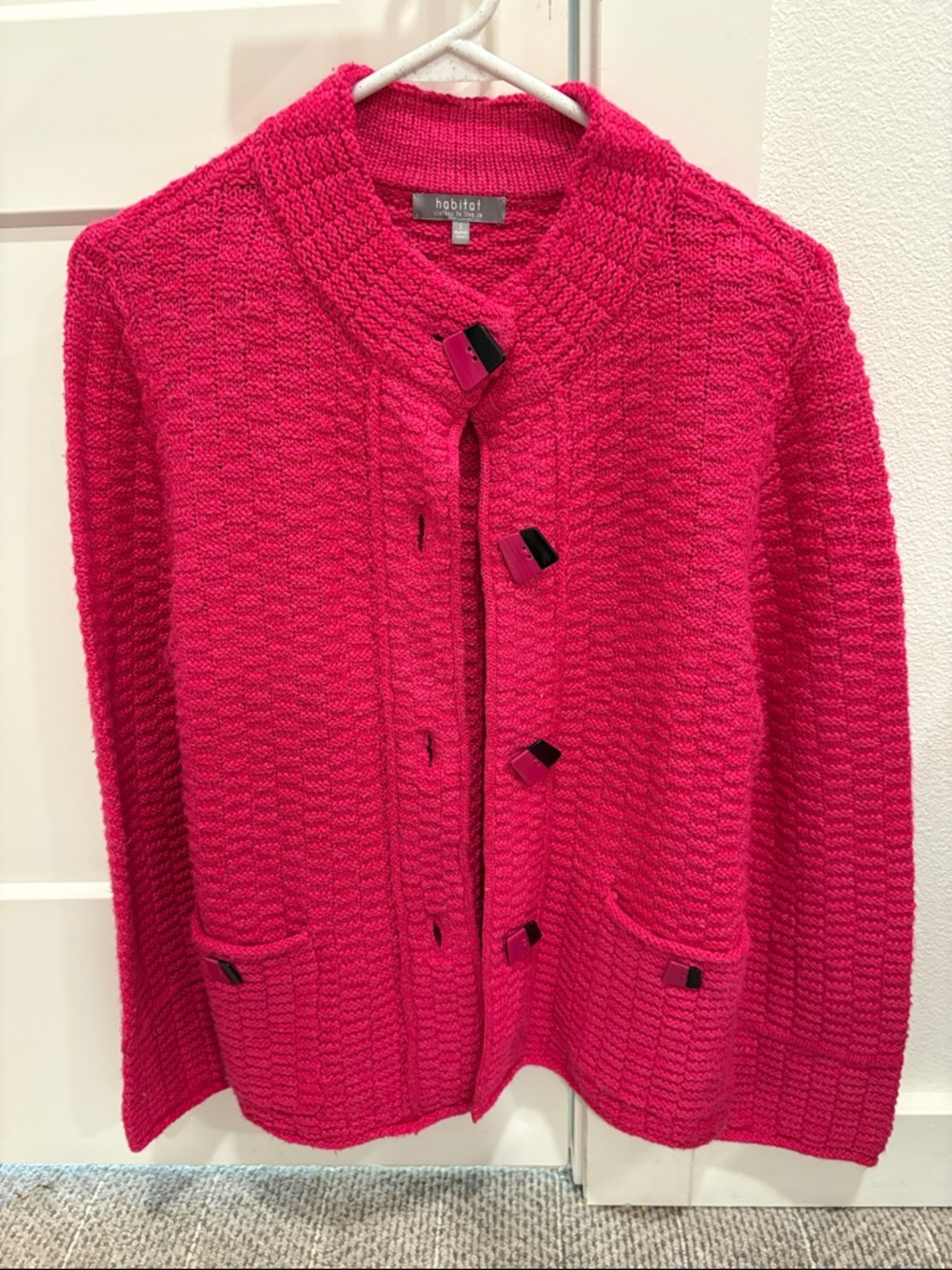Habitat Bright Pink Textured Knit Cardigan